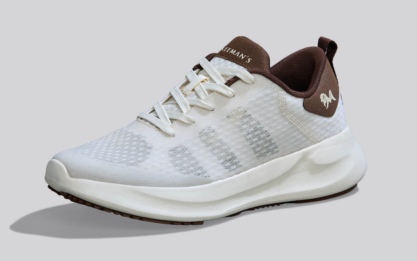 Swift Knit Sneakers For Men : Ivory Brown - Image 3