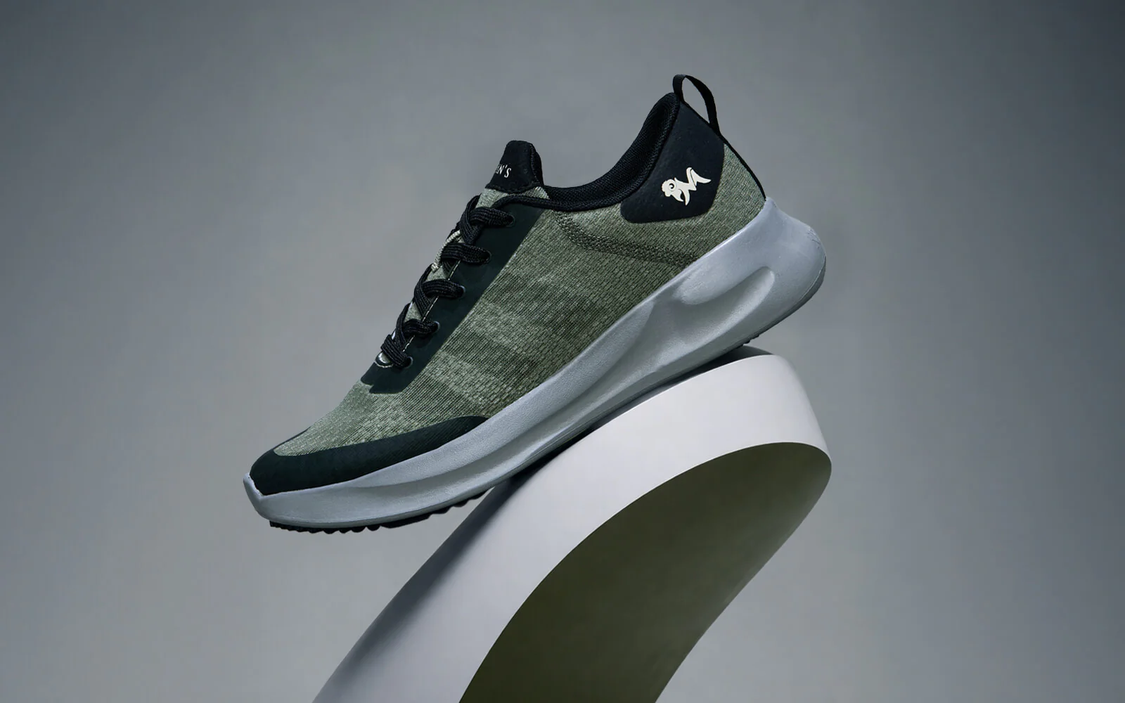 Swift Knit Sneakers For Men : Olive Grey - Image 10