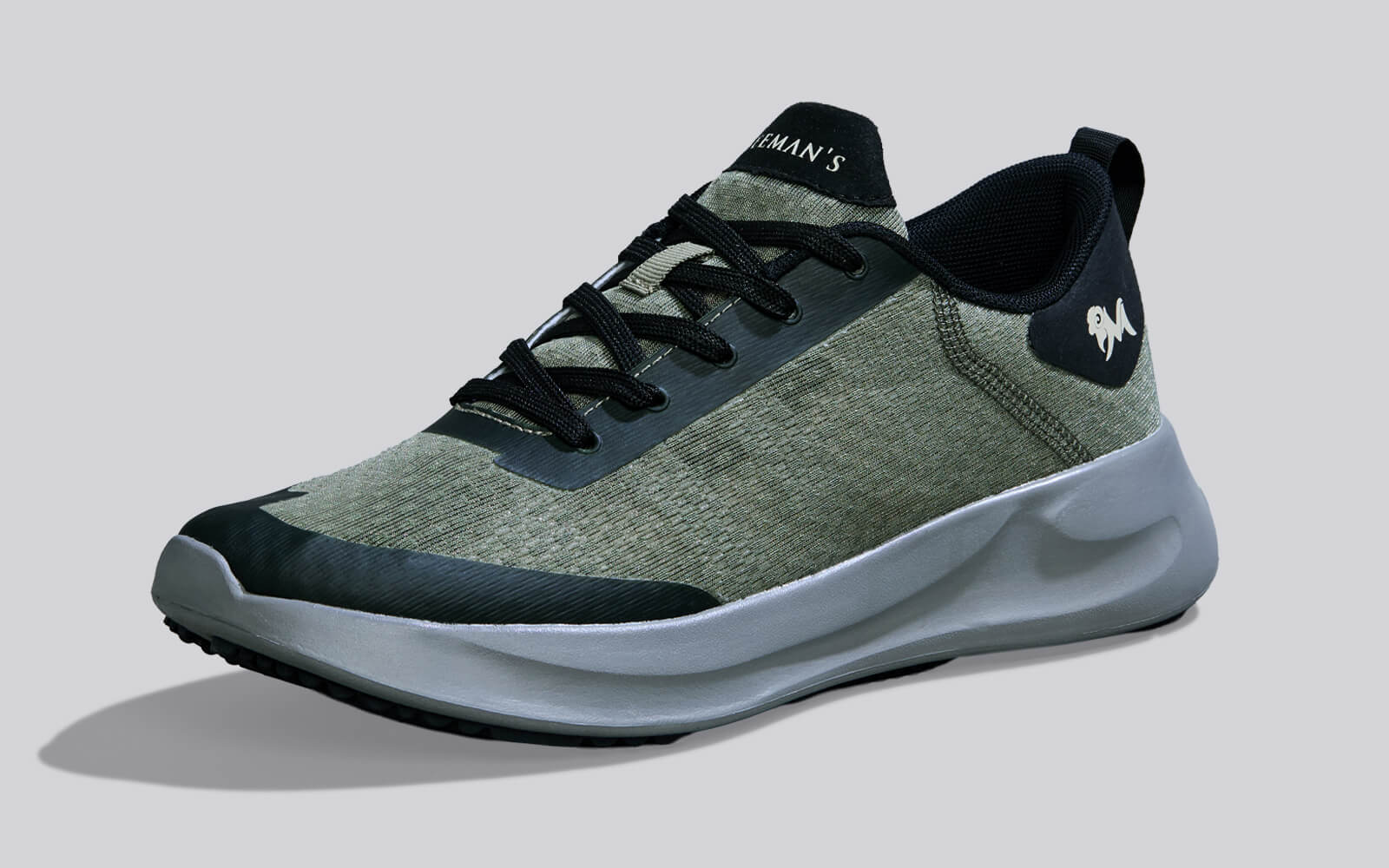 Swift Knit Sneakers For Men : Olive Grey - Image 3