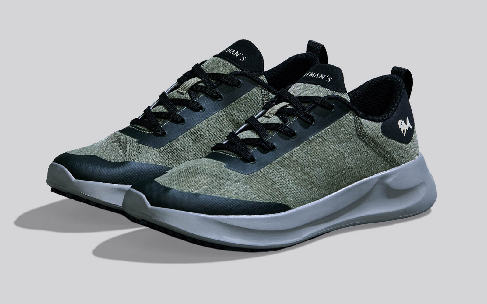Swift Knit Sneakers For Men : Olive Grey - Image 5