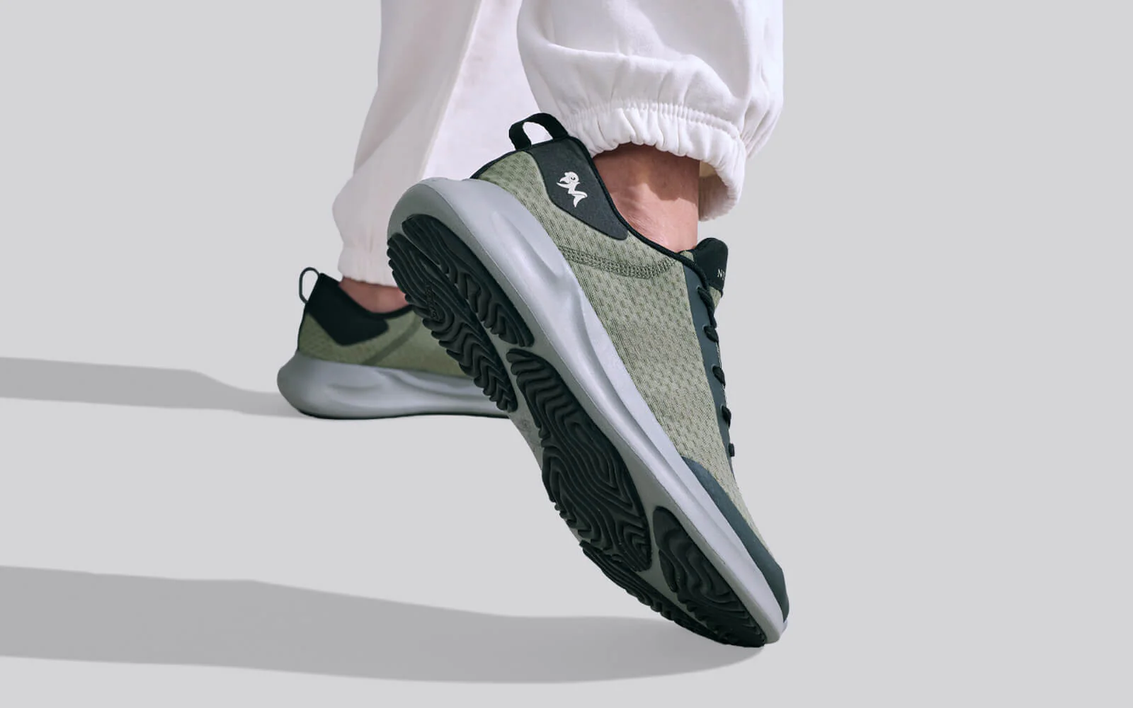 Swift Knit Sneakers For Men : Olive Grey - Image 6