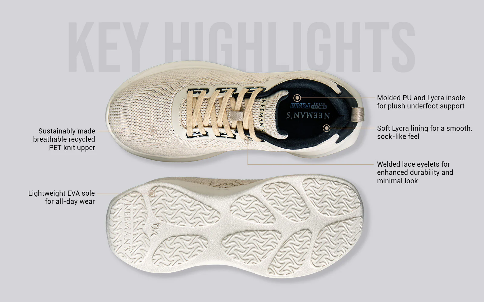 The CloudKnit Sneakers : Ivory - Image 4
