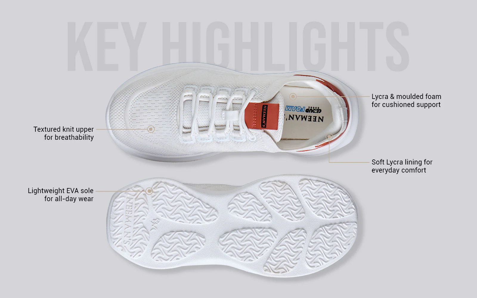 The Knit Strides : White - Image 4