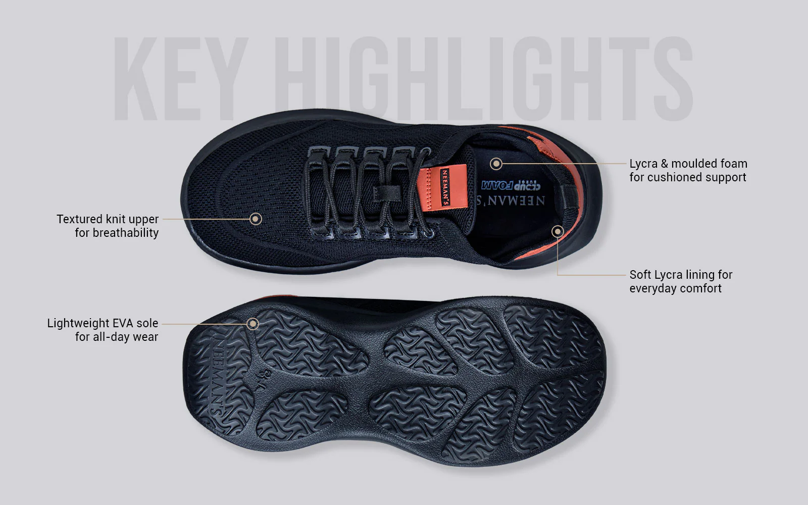 The Knit Strides : Black - Image 4