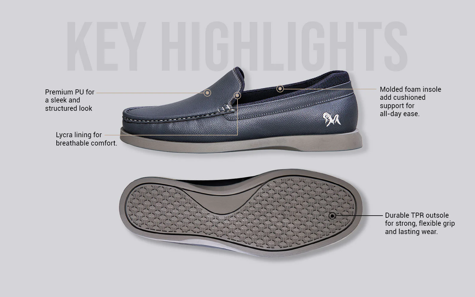 The Luxe Loafers : Grey - Image 4