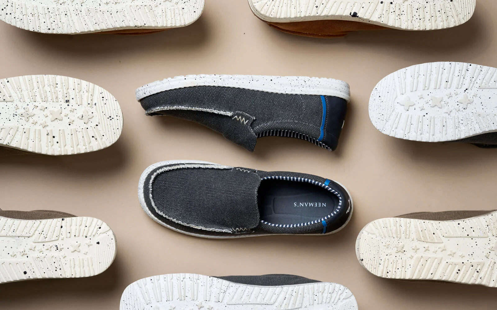 The Wanderers Slip Ons : Black - Image 3