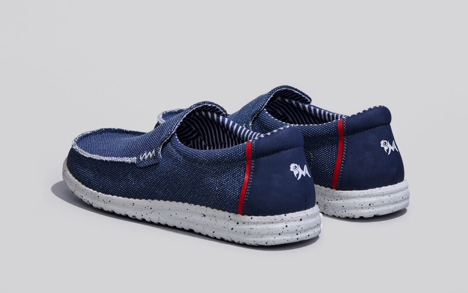 The Wanderers Slip Ons : Navy - Image 7