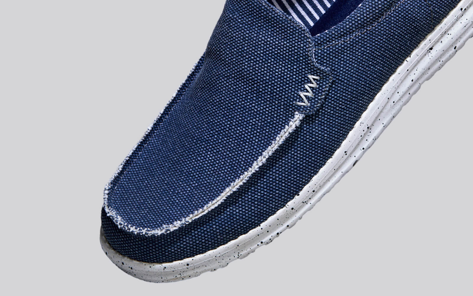 The Wanderers Slip Ons : Navy - Image 8