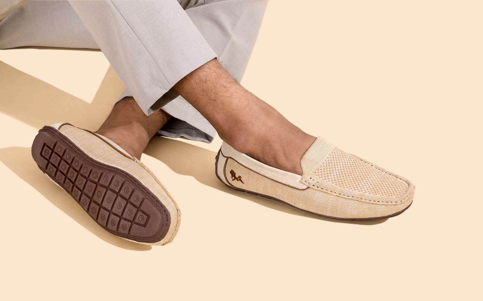 The Weave Loafers : Beige - Image 9