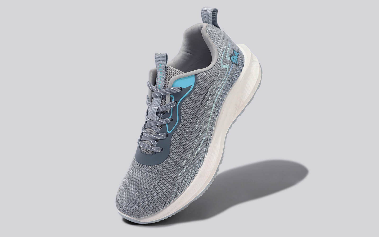 Trendy Casuals : Grey-Aqua Blue - Image 2