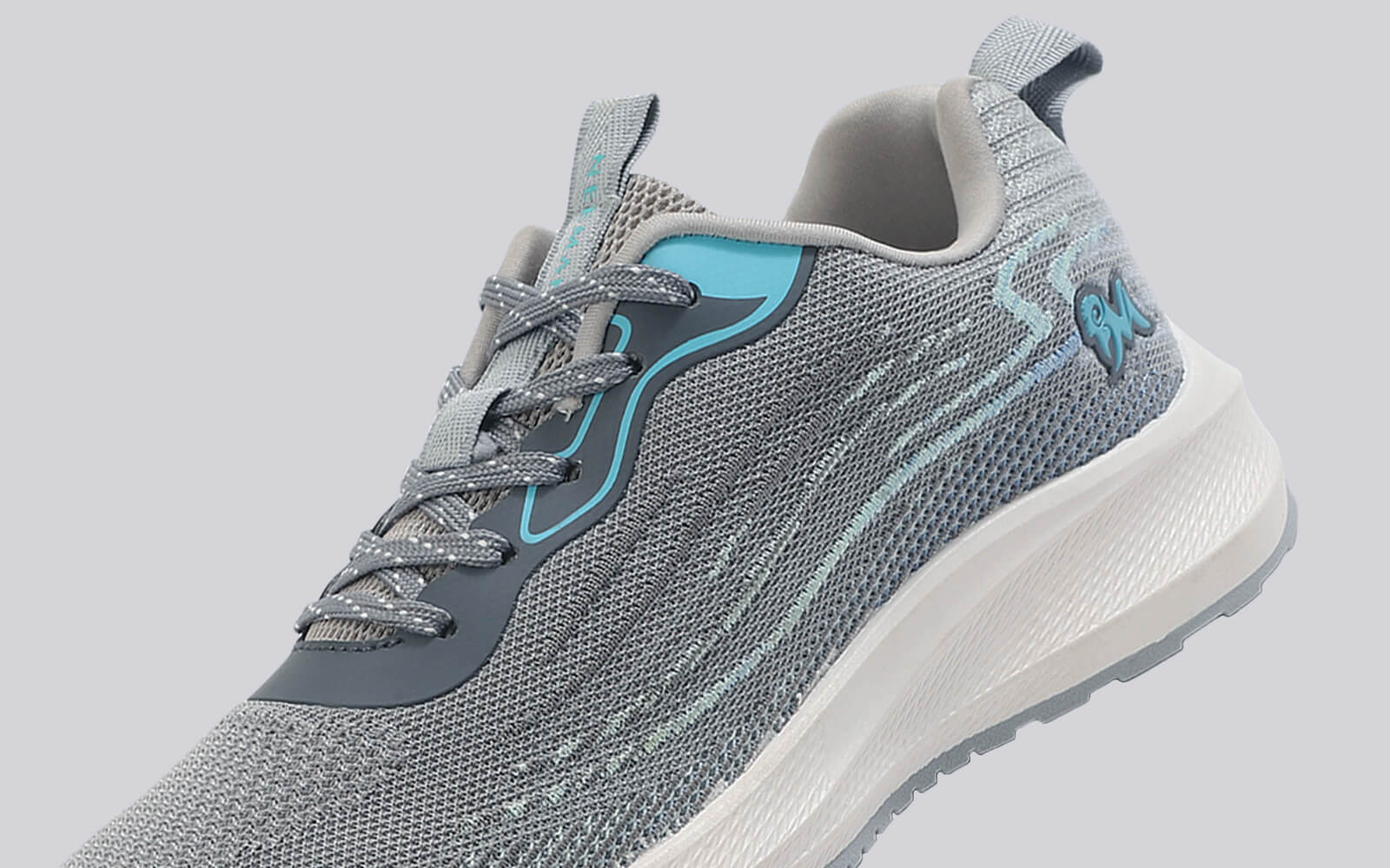 Trendy Casuals : Grey-Aqua Blue - Image 5