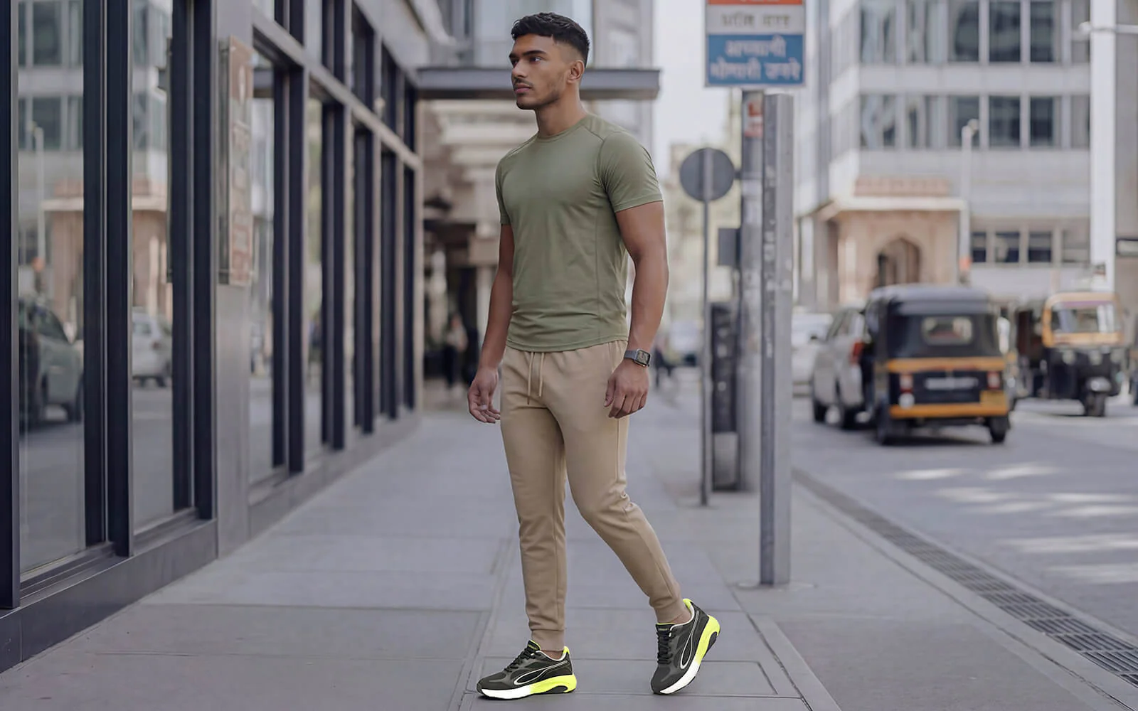 Urban Strive Sneakers For Men : Black - Image 6