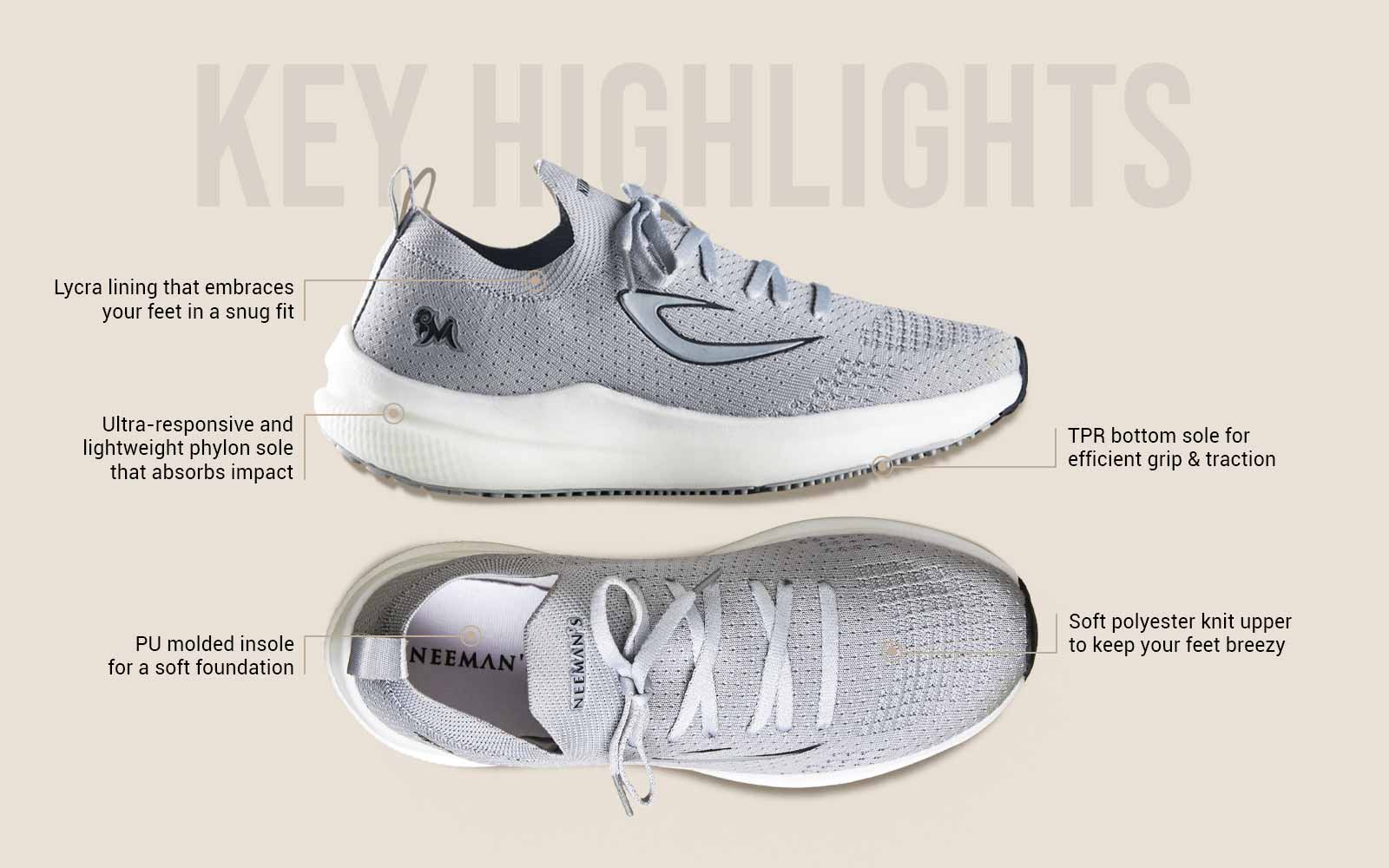 Whoosh Lite Sneakers : Grey - Image 4