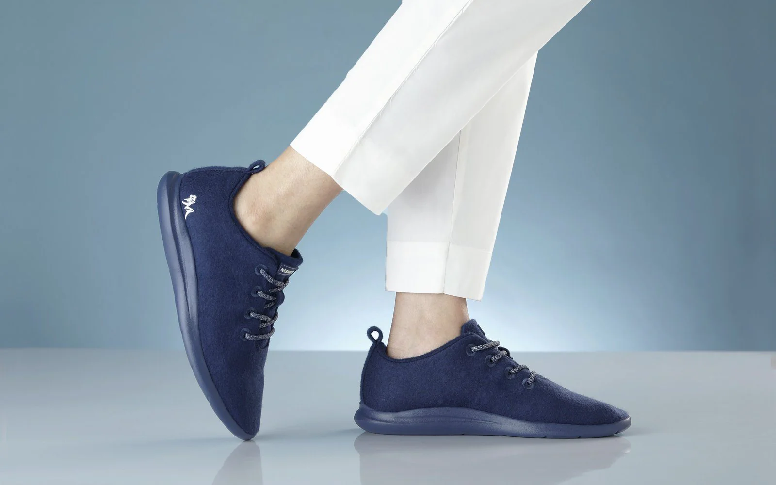 Wool Joggers : Midnight Blue - Image 7